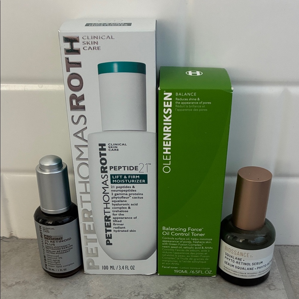 Peter Thomas Roth, Olehenriksen, Biossance Skincare